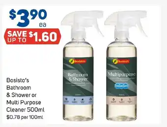 Foodland Bosisto's Bathroom and Shower or Multi Purpose Cleaner offer