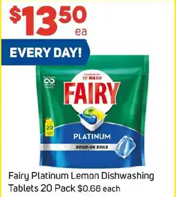 Foodland Fairy Platinum Lemon Dishwashing Tablets offer