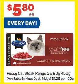 Foodland Fussy Cat Steak Range offer