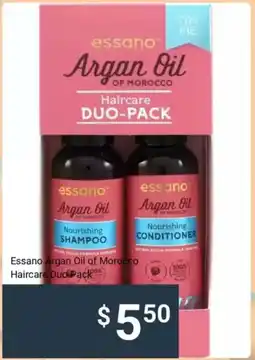 Kmart Essano Argan Oil of Morocco Haircare Duo Pack offer