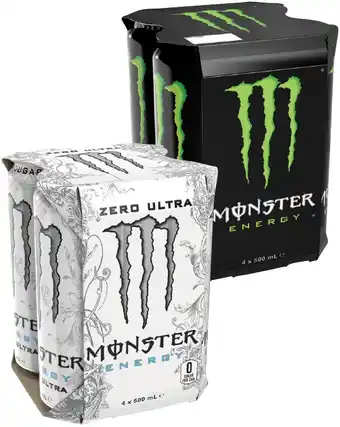 IGA Monster Energy Drink 4x500mL Selected Varieties offer