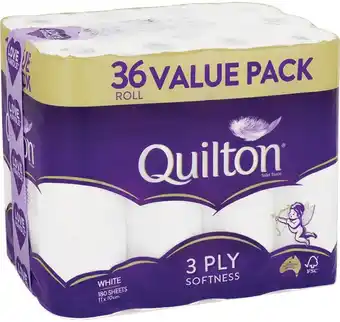 IGA Quilton Toilet Tissue 3 Ply 36 Roll Value Pack offer