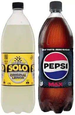 IGA Pepsi or Solo 1.25 Litre Selected Varieties offer