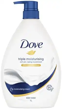 IGA Dove Body Wash 1 Litre Selected Varieties offer