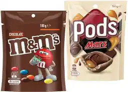 IGA M&M’s 120-180g, Pods 160g or Maltesers 120-140g Share Pack Selected Varieties offer