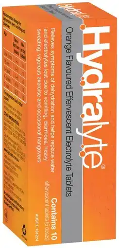 IGA Hydralyte Effervescent Electrolyte Tablets 10 Pack Selected Varieties offer