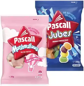 IGA Pascall Marshmallows 280g or Pascall Lollies 150-300g Selected Varieties offer