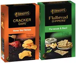 IGA Arnott's Cracker Chips, Sourdough Crisps 150g or Flatbread Dippers 130g Selected Varieties offer