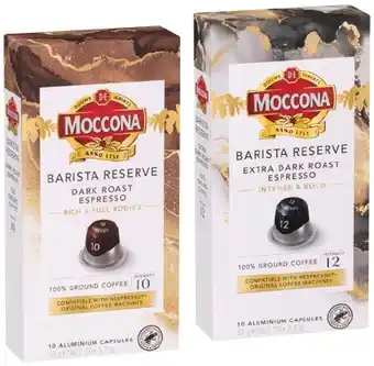 IGA Moccona Barista Reserve Coffee Capsules 10 Pack Selected Varieties offer