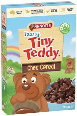 IGA Arnott's Tiny Teddy Cereal 350g Selected Varieties offer