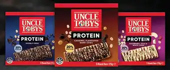 IGA Uncle Tobys Protein Bars 5 Pack Selected Varieties offer