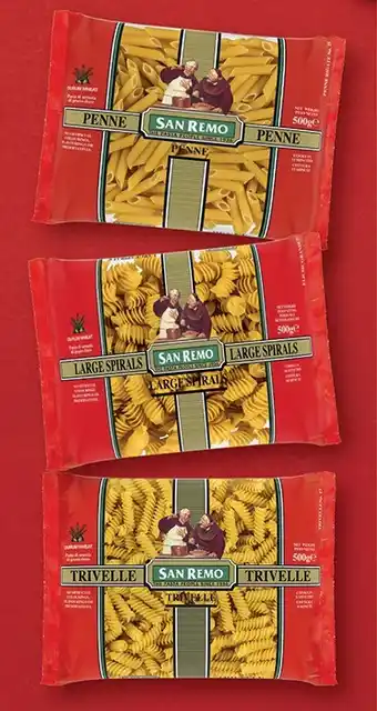 IGA San Remo Pasta 375‑500g Selected Varieties offer