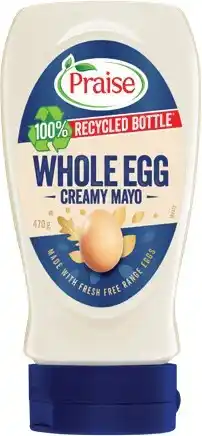 IGA Praise Whole Egg Squeezy Mayo 470‑500g Selected Varieties offer