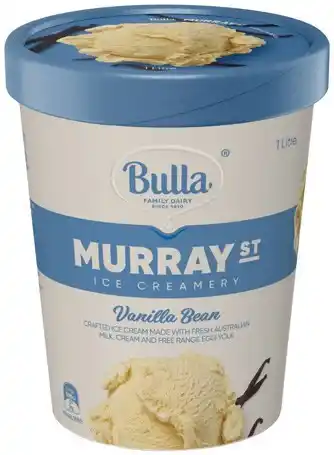 IGA Bulla Murray St Ice Creamery 1 Litre Selected Varieties offer