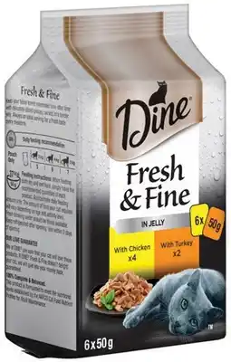 IGA Dine Fresh & Fine with Chicken or Turkey in Jelly or Gravy 6x50g offer