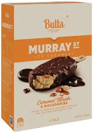 IGA Bulla Murray St Ice Creamery 4 Pack Selected Varieties offer