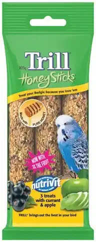 IGA Trill Honey Sticks Bird Treats 3 Pack Selected Varieties offer