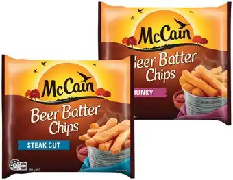 IGA McCain Beer Batter Chips or Wedges 750g Selected Varieties offer