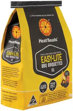 IGA Heat Beads Easy‑Lite BBQ Briquettes 3kg offer