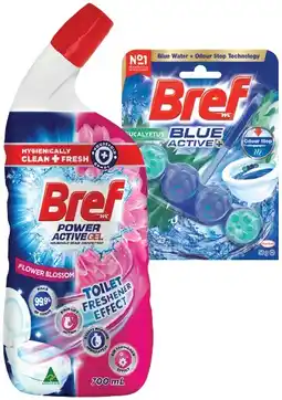 IGA Bref Rim Block Toilet Cleaner 42‑50g or Gel 600‑700mL Selected Varieties offer