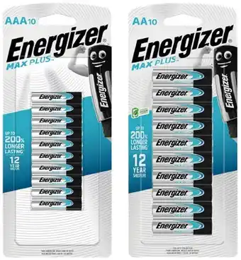 IGA Energizer Max Plus AA or AAA Batteries 10 Pack offer