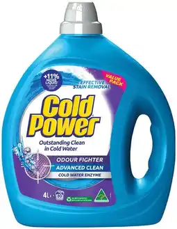 IGA Cold Power Laundry Liquid 4 Litre Selected Varieties offer