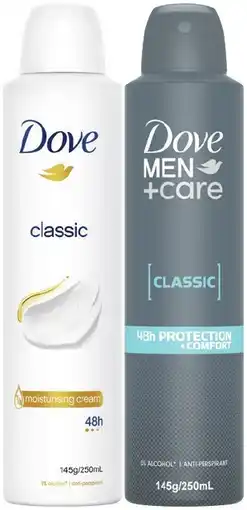 IGA Dove Antiperspirant Spray 250mL Selected Varieties offer