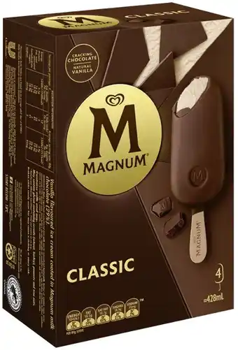 IGA Streets Magnum Ice Cream Sticks 4 Pack or Mini 6 Pack Selected Varieties offer