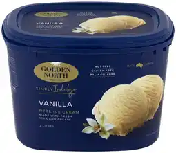 IGA Golden North Simply Indulge Ice Cream 2 Litre Selected Varieties offer