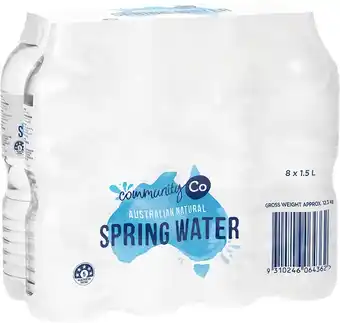 IGA Community Co Springwater 8x1.5L offer