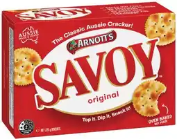 IGA Arnott’s Savoy 225g, Clix or Salada Crackers 250g Selected Varieties offer