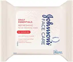 IGA Johnson's Facial Cleansing Wipes 25 Pack Selected Varieties offer