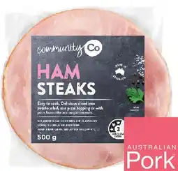 IGA Community Co Ham Steaks 500g offer