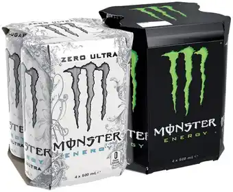 IGA Monster Energy Drink 4x500mL Selected Varieties offer