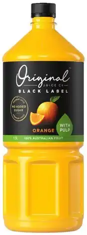 IGA Original Juice Co Black Label Orange Juice 1.5 Litre Selected Varieties offer