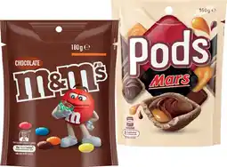 IGA M&M’s 130-180g, Maltesers 120-140g or Pods 160g Share Pack Selected Varieties offer