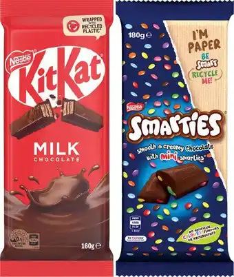 IGA Nestlé Chocolate Block 118‑180g Selected Varieties offer