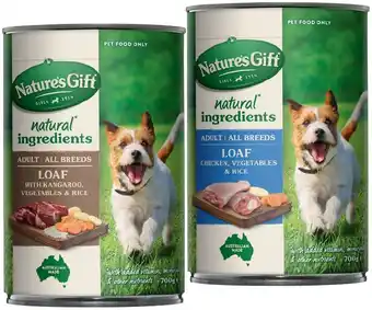 IGA Nature’s Gift Wet Dog Food 700g Selected Varieties offer