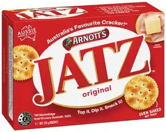 IGA Arnott’s Jatz 225g, Clix or Salada Crackers 250g Selected Varieties offer