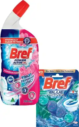 IGA Bref Rim Block Toilet Cleaner 42‑50g or Gel 600‑700mL Selected Varieties offer