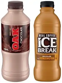 IGA Oak Flavoured Milk or Ice Break Real Coffee 750mL Selected Varieties offer