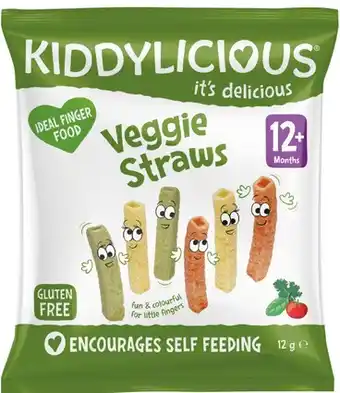 IGA Kiddylicious Veggie Straws, Tiddlers Raspberry 12g or Melts Strawberry and Banana 6g offer