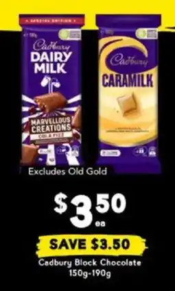 Drakes Cadbury Block Chocolate offer