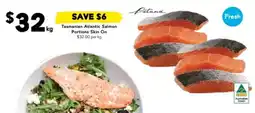 Drakes Tasmanian Atlantic Salmon Portions Skin On offer