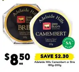 Drakes Adelaide Hills Camembert or Brie offer