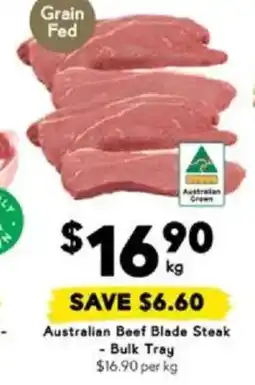 Drakes Australian Beef Blade Steak  Bulk Tray offer