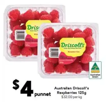 Drakes Australian Driscoll's Raspberries offer