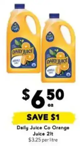 Drakes Daily Juice Co Orange Juice offer