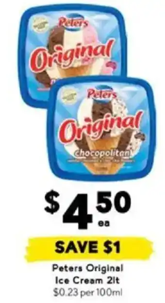 Drakes Peters Original Ice Cream 2lt offer