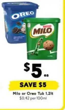 Drakes Milo or Oreo Tub offer